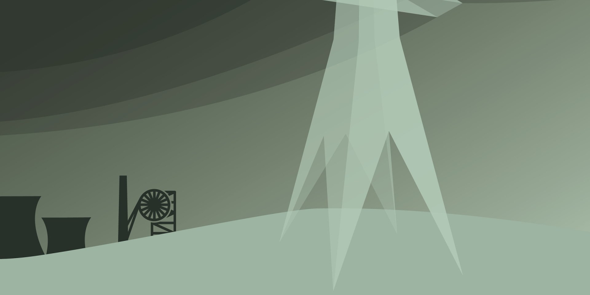 Grafika w zielonych barwach