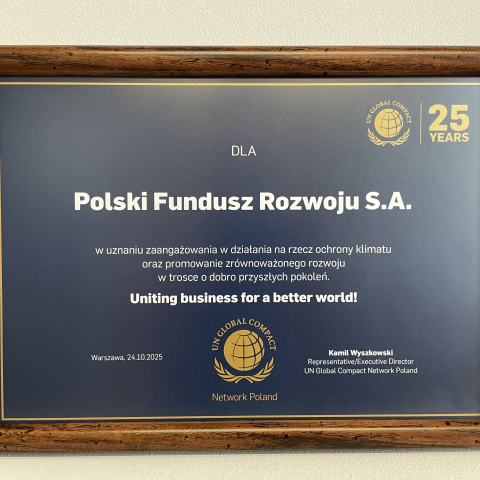 Ramka z wyróżnieniem od UN Global Compact